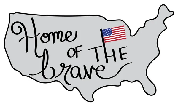 Home of the Brave — Stock Vector