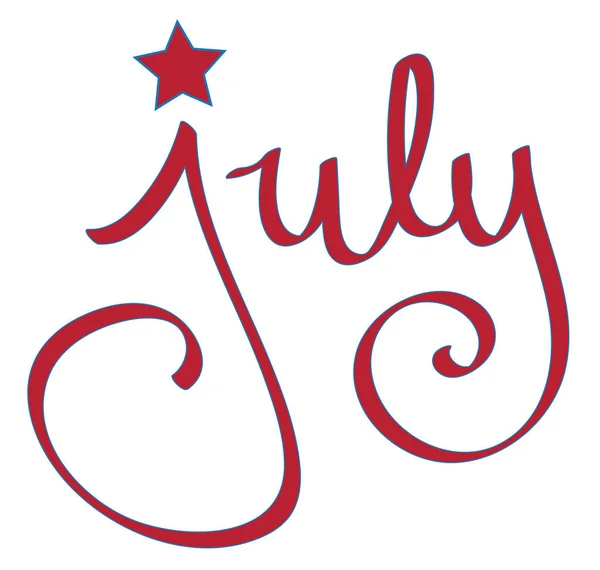 4 de Julho Letras —  Vetores de Stock