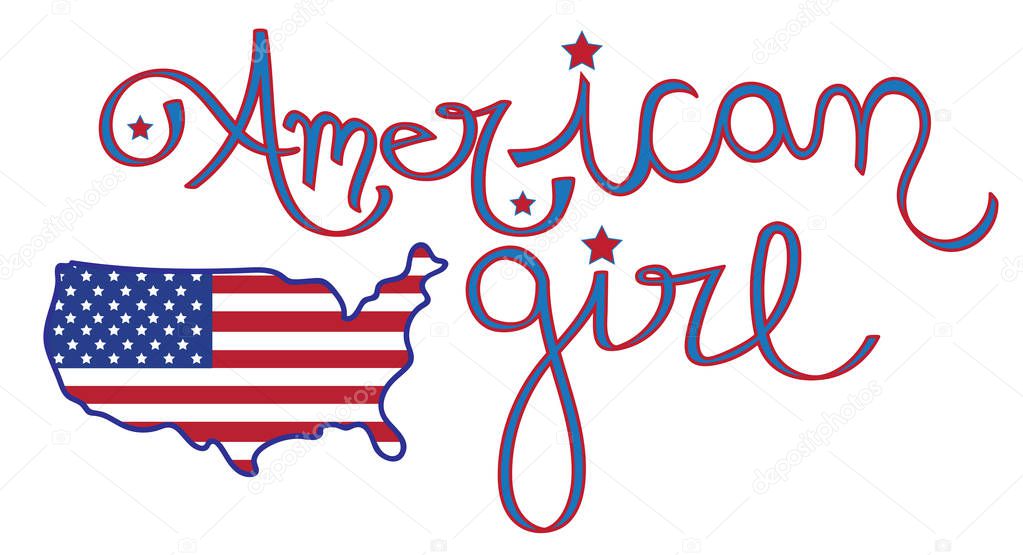 American Girl Country Lettering