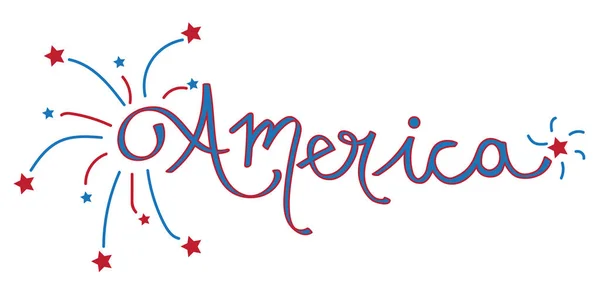 America Firework Celebration — Vector de stoc