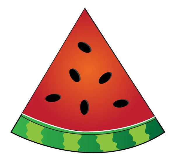 Slice of Fresh Watermelon — Stock Vector