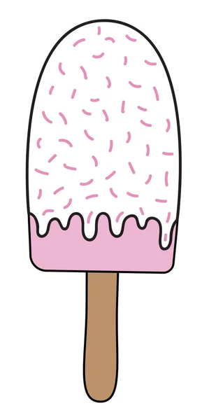 草莓冰淇淋洒 — 图库矢量图片