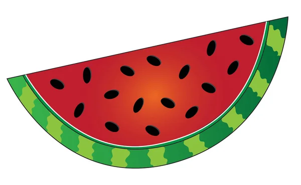 Fruits de pastèque aux graines — Image vectorielle