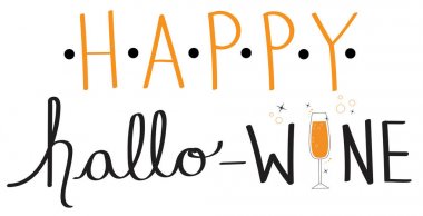 Happy Hallo-Wine clipart