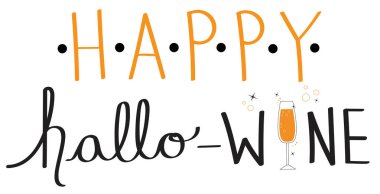 Happy Hallo-Wine clipart