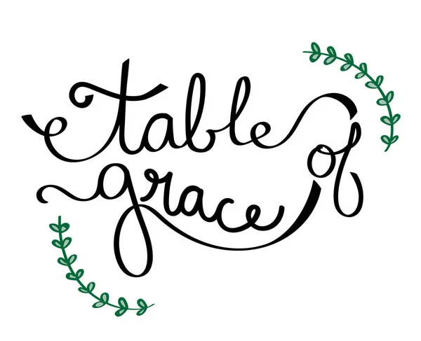 Table of Grace Sign — Stock Vector