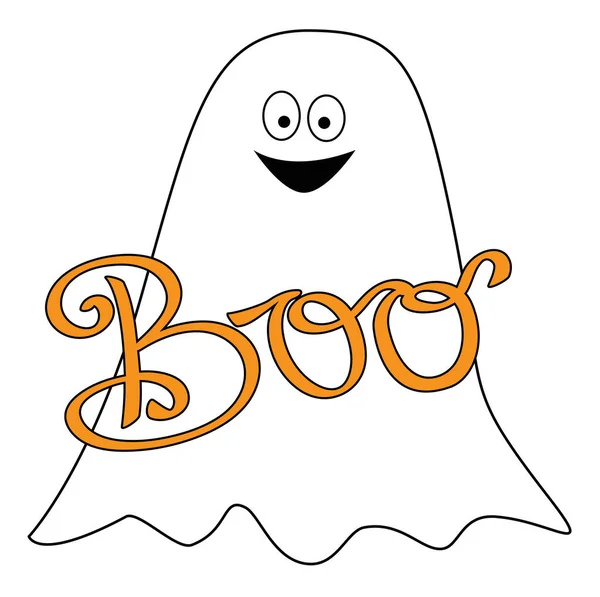 Feliz Halloween Boo Ghost — Vector de stock