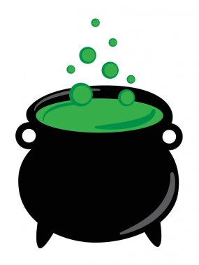 Mutlu Halloween cadı iksiri demlemek