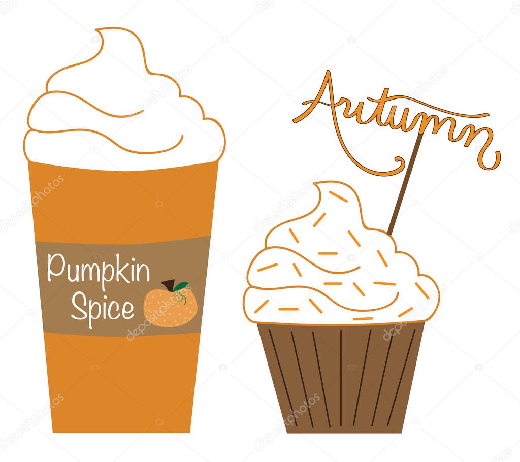 Pumpkin Spice Latte and Muffin
