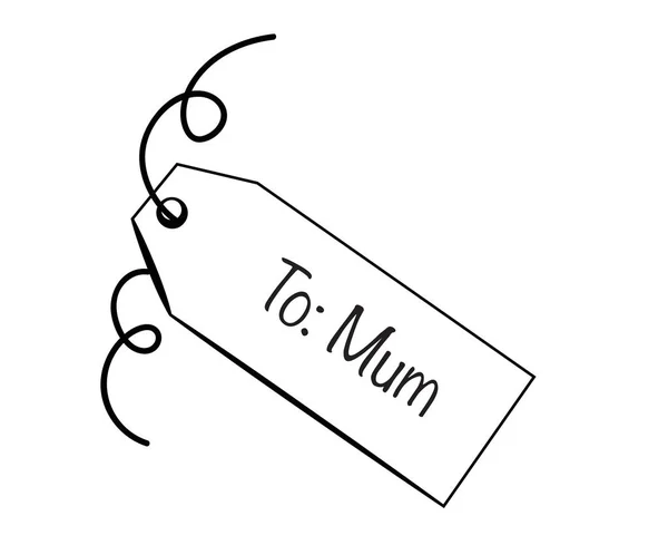 Aan Mama cadeau label — Stockvector