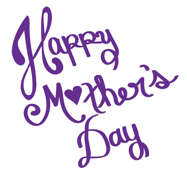 Paarse Happy Mother's Day — Stockvector