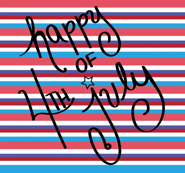 Happy 4th of July Stripes — Stock Vector