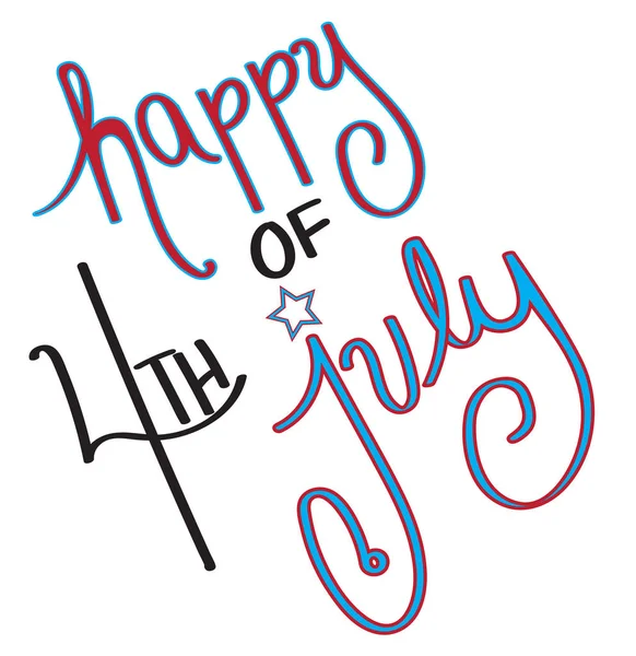 Щасливий 4 липня — стоковий вектор