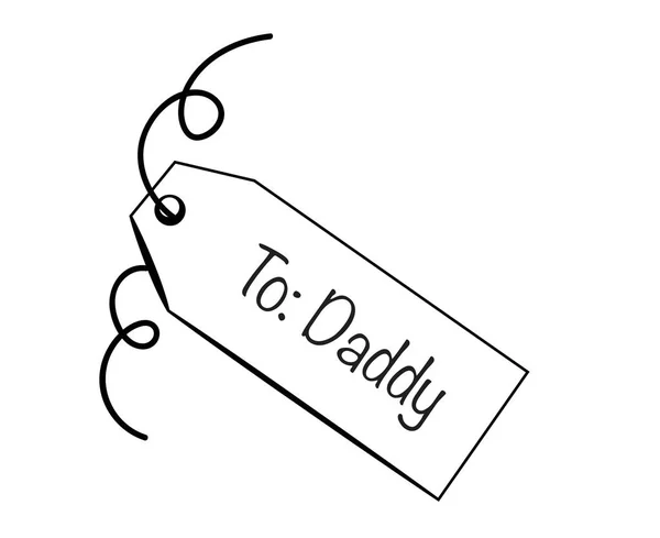 To Daddy Tag — Stock Vector
