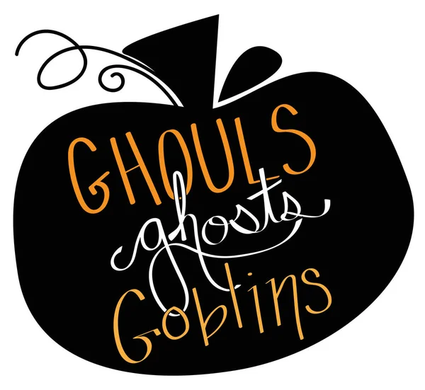 Ghouls Fantasmas Goblins Abóbora —  Vetores de Stock