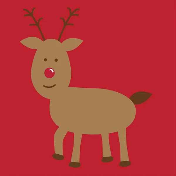 Joyeux renne de Noël — Image vectorielle