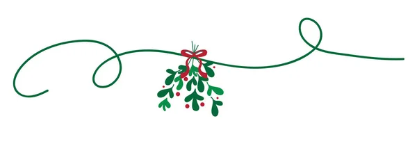Buon Natale vischio — Vettoriale Stock