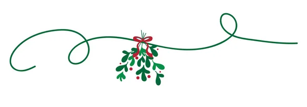 Merry Christmas Mistletoe — Stock Vector