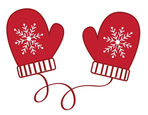 Vánoční zimní rukavice — Stockový vektor