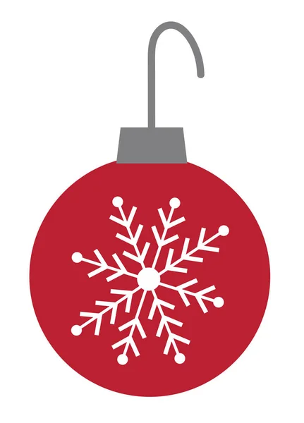 メリー クリスマス雪の結晶の飾り — ストックベクタ