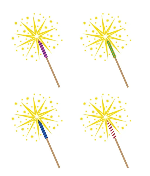 Celebraciones Sparklers — Vector de stock
