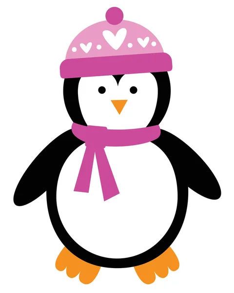 Glücklicher Valentinstag-Pinguin — Stockvektor