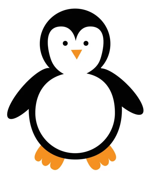 Cute Isolated Penguin — Stock Vector