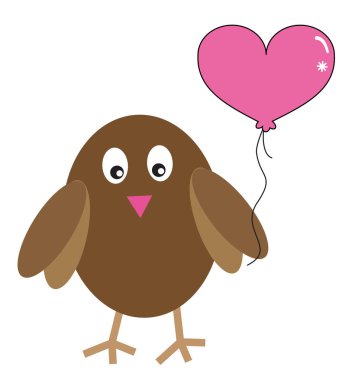 Sevgililer baykuş balon ile