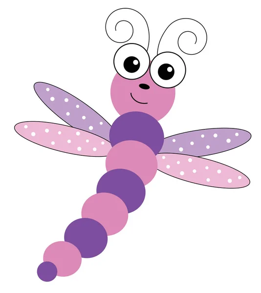 Söt Dragonfly bugg — Stock vektor