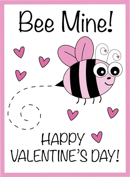 Bee Mine Valentines — Stock Vector