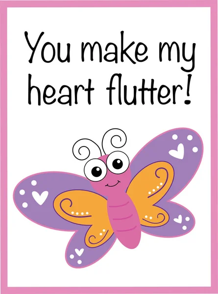Je maakt mijn hart Flutter Valentine — Stockvector