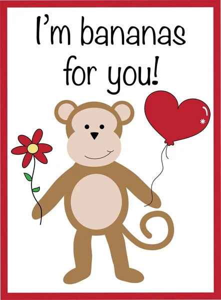 Soy Bananas Para Ti Valentine — Vector de stock