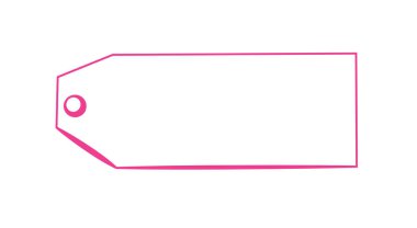 Boş pembe hediye etiketi