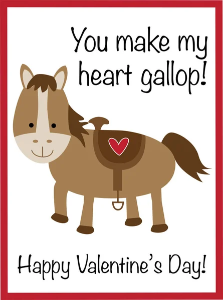 Je maakt mijn hart galop Valentine — Stockvector