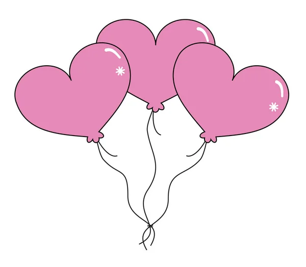 Luftballons zum Valentinstag — Stockvektor