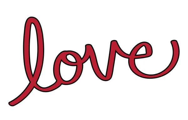 Día de San Valentín Amor Lettering — Vector de stock