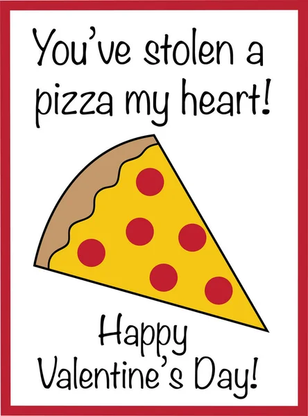 Je hebt een Pizza mijn hart gestolen — Stockvector