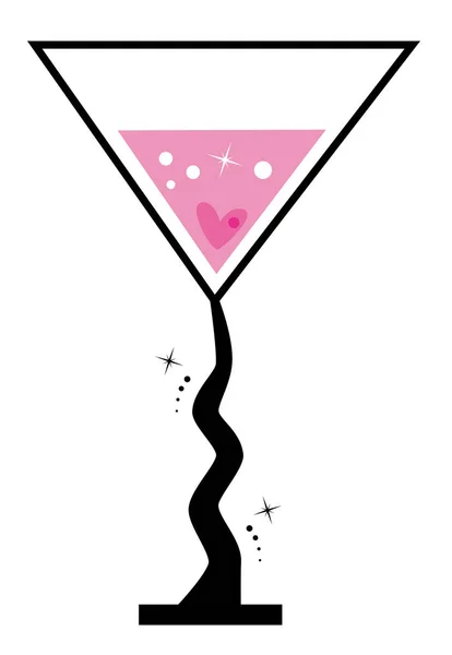 Fröhlicher Valentinstag-Cocktail — Stockvektor