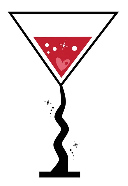 Valentinstag-Cocktail — Stockvektor