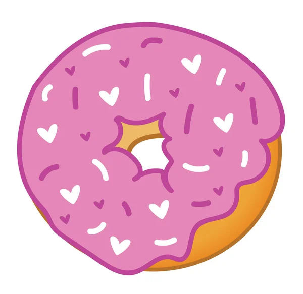 Donut Szczęśliwy Walentynki — Wektor stockowy