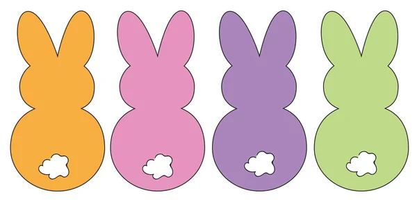快乐的复活节兔子 Cottontails — 图库矢量图片