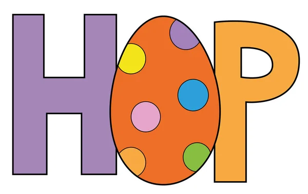 Happy Easter Hop Egg — Stock Vector