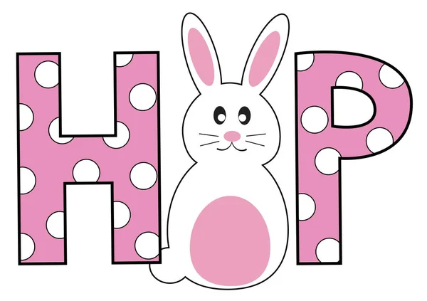 Joyeux lapin de Pâques Hop — Image vectorielle