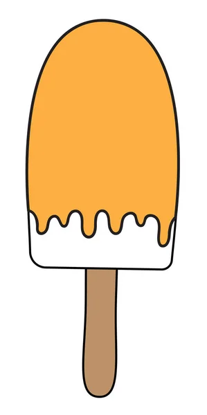 オレンジ色のクリームのアイス キャンデー — ストックベクタ