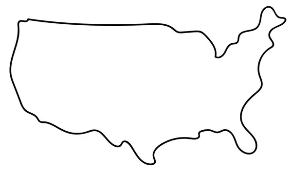 Esboço do mapa americano Ilustração De Stock