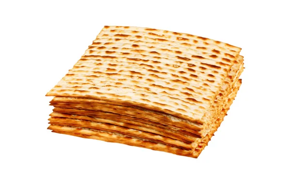 Matzo auf weißem Hintergrund — Stockfoto