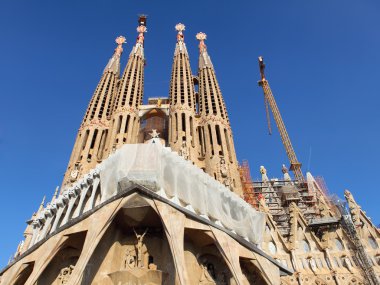 Sagrada Familia için ünlü Katolik bazilika inşa 