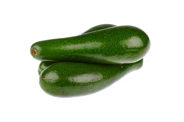 Grüne Avocado auf weiß — Stockfoto