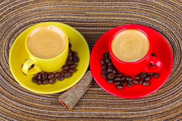 Twee koppen koffie. — Stockfoto