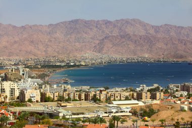 Eilat, İsrail - havadan görünümü